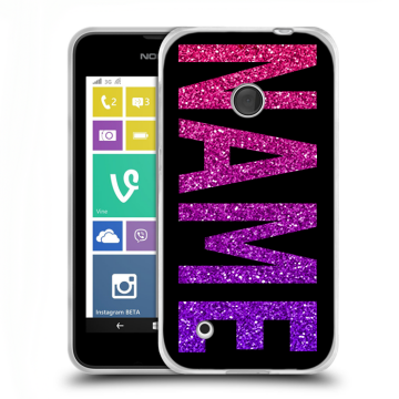Пластиковый чехол на Nokia Lumia 530 с принтом NAME
