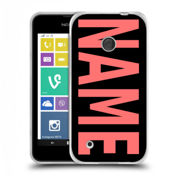 Пластиковый чехол на Nokia Lumia 530 с принтом NAME