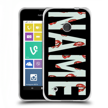 Пластиковый чехол на Nokia Lumia 530 с принтом NAME