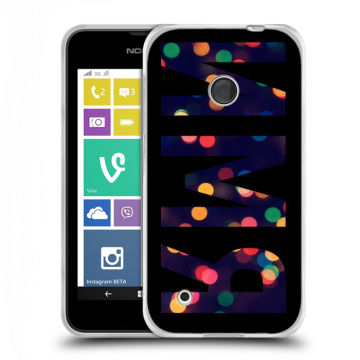 Пластиковый чехол на Nokia Lumia 530 с принтом ИМЯ
