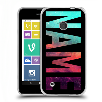 Пластиковый чехол на Nokia Lumia 530 с принтом NAME