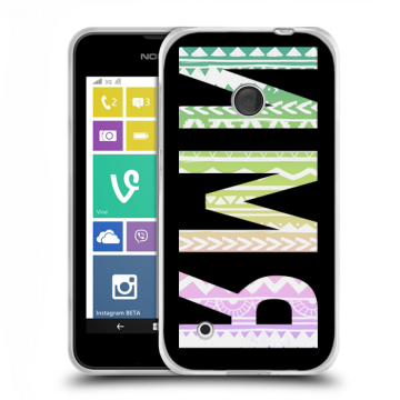 Пластиковый чехол на Nokia Lumia 530 с принтом ИМЯ