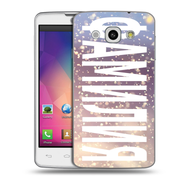 Пластиковый чехол на LG L60 с принтом ФАМИЛИЯ
