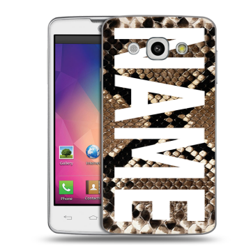 Пластиковый чехол на LG L60 с принтом NAME