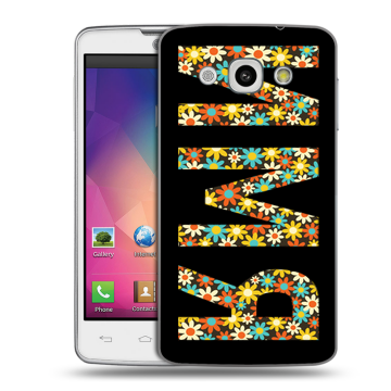 Пластиковый чехол на LG L60 с принтом ИМЯ