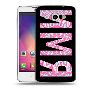 Пластиковый чехол на LG L60 с принтом ИМЯ