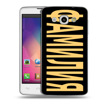 Пластиковый чехол на LG L60 с принтом ФАМИЛИЯ