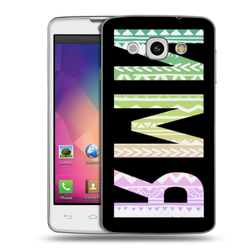 Пластиковый чехол на LG L60 с принтом ИМЯ