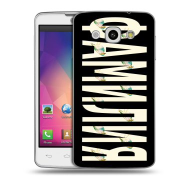 Пластиковый чехол на LG L60 с принтом ФАМИЛИЯ