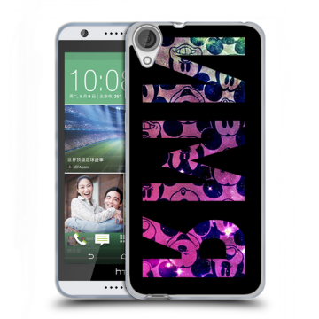 Силиконовый чехол на HTC Desire 820 с принтом ИМЯ