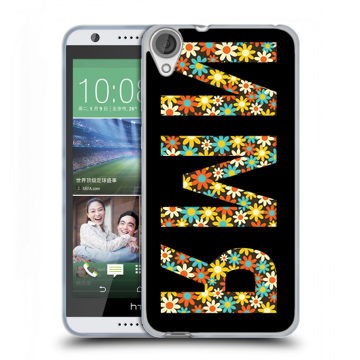 Силиконовый чехол на HTC Desire 820 с принтом ИМЯ