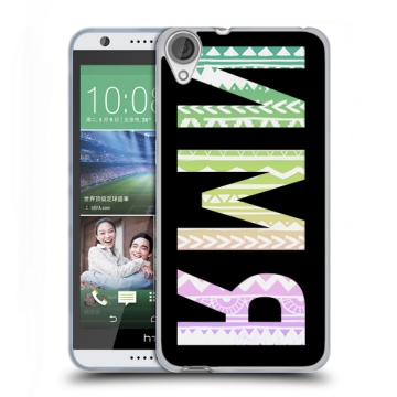 Силиконовый чехол на HTC Desire 820 с принтом ИМЯ