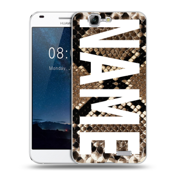 Силиконовый чехол на Huawei Ascend G7 с принтом NAME