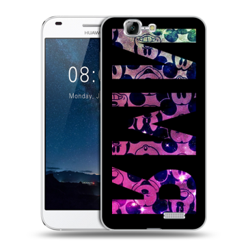 Силиконовый чехол на Huawei Ascend G7 с принтом ИМЯ