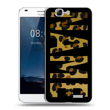 Силиконовый чехол на Huawei Ascend G7 с принтом NAME