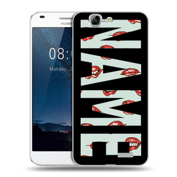 Силиконовый чехол на Huawei Ascend G7 с принтом NAME