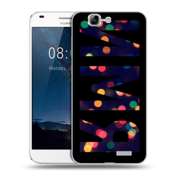 Силиконовый чехол на Huawei Ascend G7 с принтом ИМЯ
