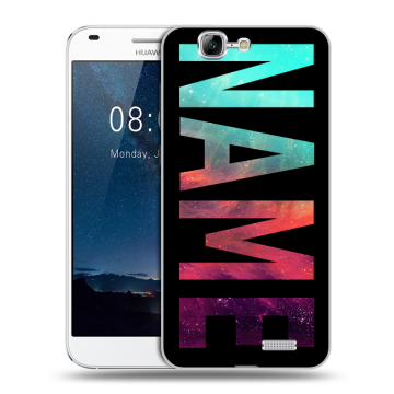 Силиконовый чехол на Huawei Ascend G7 с принтом NAME