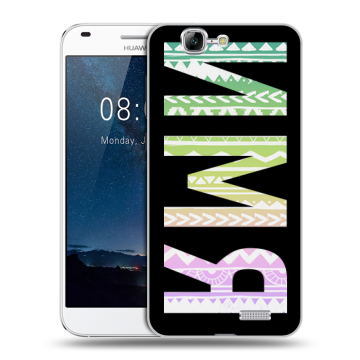 Силиконовый чехол на Huawei Ascend G7 с принтом ИМЯ