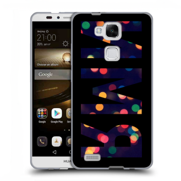 Пластиковый чехол на Huawei Ascend Mate 7 с принтом ИМЯ