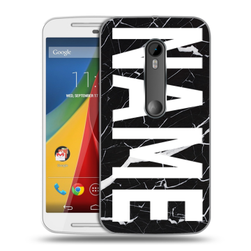 Силиконовый чехол на Motorola Moto G с принтом NAME