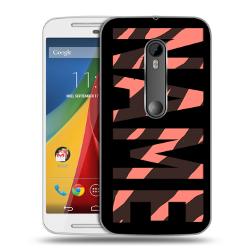 Силиконовый чехол на Motorola Moto G с принтом NAME