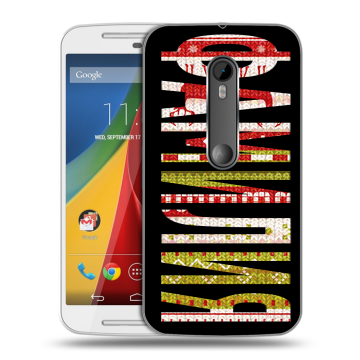 Силиконовый чехол на Motorola Moto G с принтом ФАМИЛИЯ