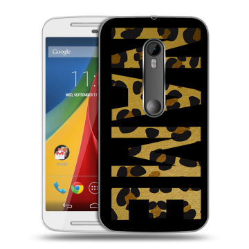 Силиконовый чехол на Motorola Moto G с принтом NAME