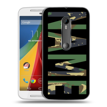 Силиконовый чехол на Motorola Moto G с принтом NAME
