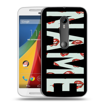 Силиконовый чехол на Motorola Moto G с принтом NAME