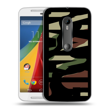 Силиконовый чехол на Motorola Moto G с принтом NAME