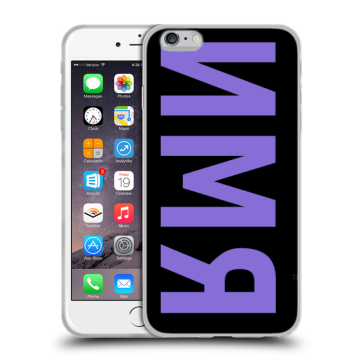 Силиконовый чехол на Iphone 6 Plus/6s Plus с принтом ИМЯ