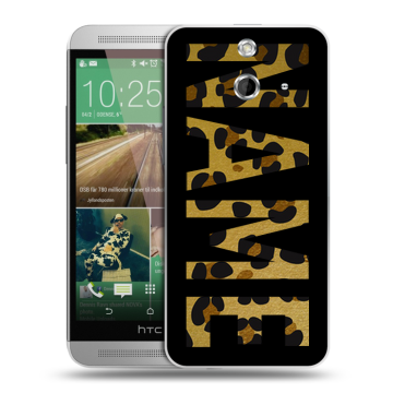 Пластиковый чехол на HTC One E8 с принтом NAME