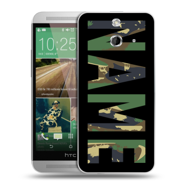 Пластиковый чехол на HTC One E8 с принтом NAME