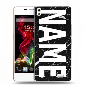 Пластиковый чехол на Fly IQ4516 Tornado Slim Octa с принтом NAME