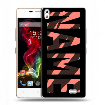 Пластиковый чехол на Fly IQ4516 Tornado Slim Octa с принтом NAME