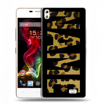 Пластиковый чехол на Fly IQ4516 Tornado Slim Octa с принтом NAME