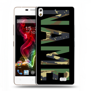 Пластиковый чехол на Fly IQ4516 Tornado Slim Octa с принтом NAME