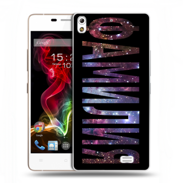 Пластиковый чехол на Fly IQ4516 Tornado Slim Octa с принтом ФАМИЛИЯ