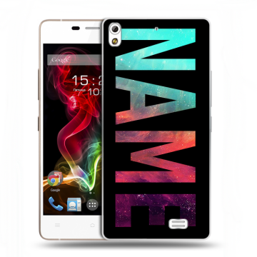 Пластиковый чехол на Fly IQ4516 Tornado Slim Octa с принтом NAME