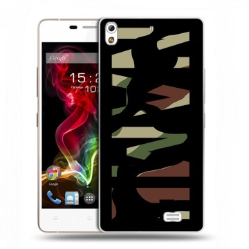 Пластиковый чехол на Fly IQ4516 Tornado Slim Octa с принтом NAME