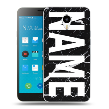 Пластиковый чехол на Meizu M1 Note с принтом NAME