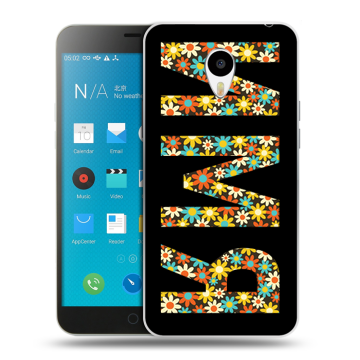 Пластиковый чехол на Meizu M1 Note с принтом ИМЯ