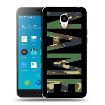 Пластиковый чехол на Meizu M1 Note с принтом NAME