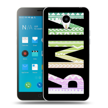 Пластиковый чехол на Meizu M1 Note с принтом ИМЯ