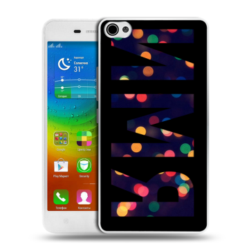 Силиконовый чехол на Lenovo S60 с принтом ИМЯ