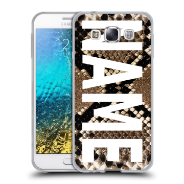 Силиконовый чехол на Samsung Galaxy E5 с принтом NAME