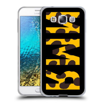 Силиконовый чехол на Samsung Galaxy E5 с принтом ИМЯ