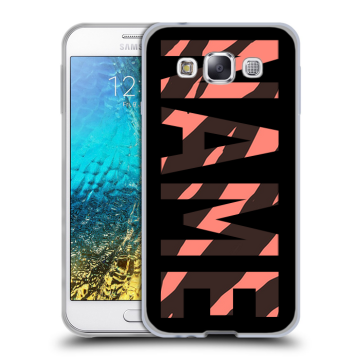 Силиконовый чехол на Samsung Galaxy E5 с принтом NAME