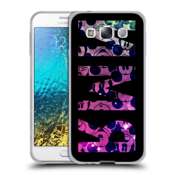 Силиконовый чехол на Samsung Galaxy E5 с принтом ИМЯ